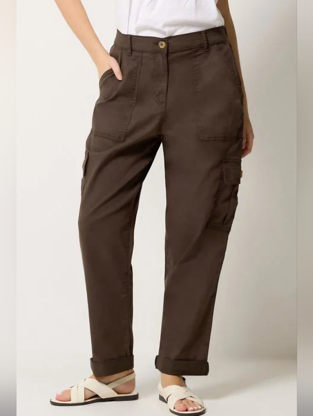 Old Navy WOMEN Dark Brown/Green Cargo Pants